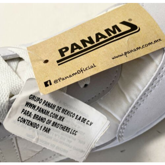 Panam White Nylon High Top Lace Up Casual Sneakers Size Mens 8,  Womens 9.5 - Picture 10 of 11